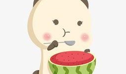 吃瓜熊卡通头像,萌态可掬，趣味横生